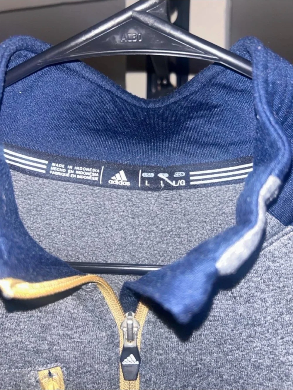 adidas Men’s Navy and Heather Gray Philadelphia Union Full-Zip Jacket